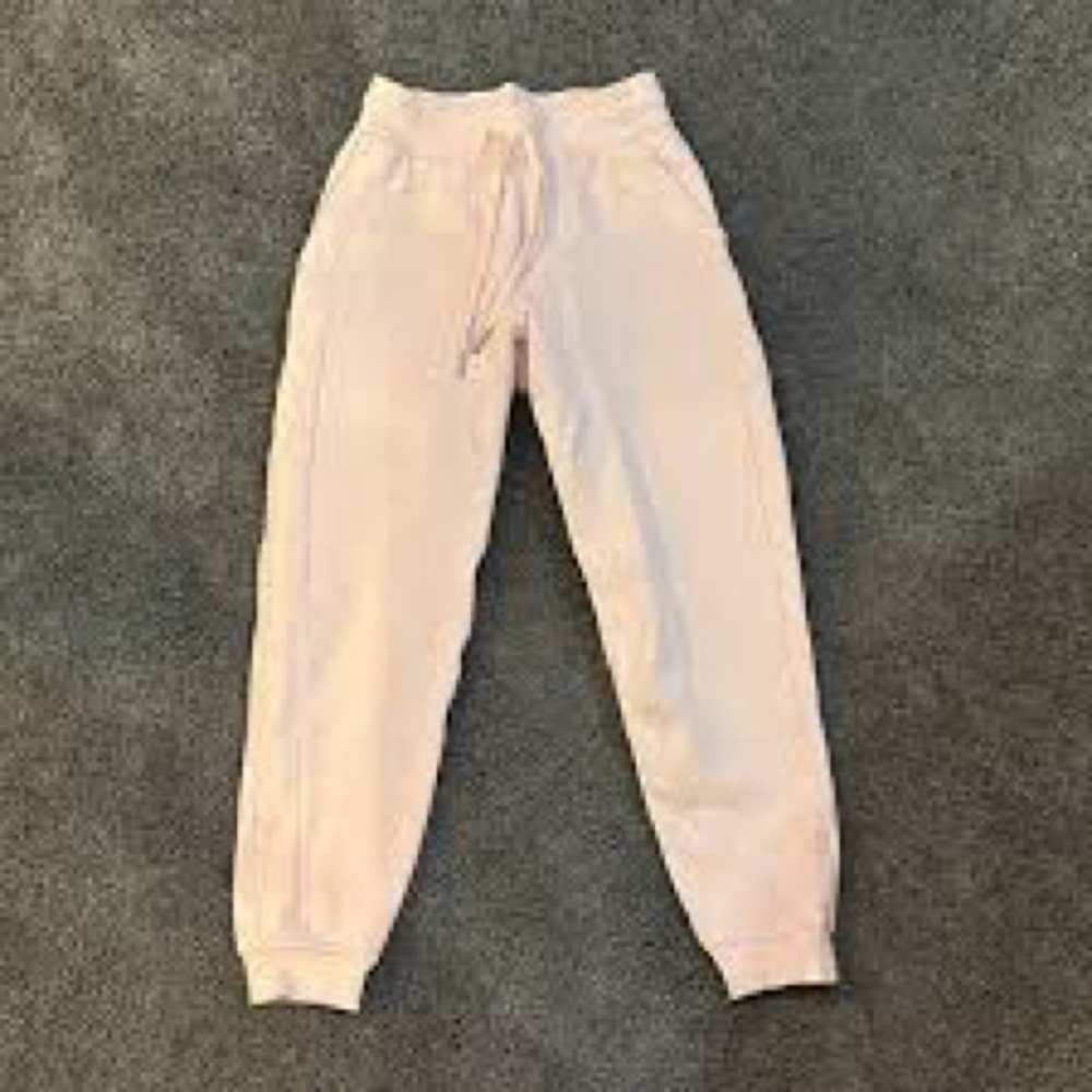 Lululemon Blush Pink Cotton Blend Joggers Size 4 Drawstring Lounge